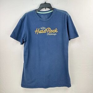Hard Rock Cafe Tshirt Mens Large Blue Anchorage Short Sleeve Pullover Tee Cotton